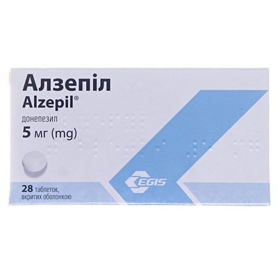 Алзепіл таблетки, в/о по 5 мг №28 (14х2)