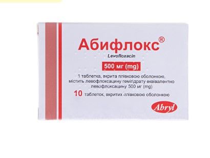 Абифлокс таблетки, в/плів. обол. по 500 мг №10