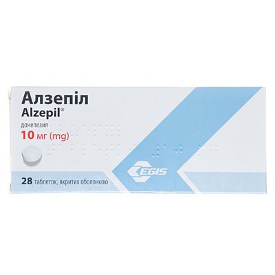 Алзепіл таблетки, в/о по 10 мг №28 (14х2)