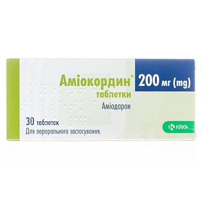 Аміокордин таблетки по 200 мг №30 (10х3)