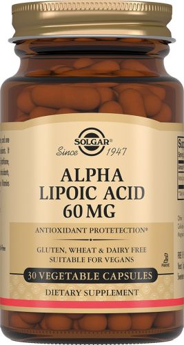 Solgar Альфа-ліпоєва кислота 60 мг, 30 капсул